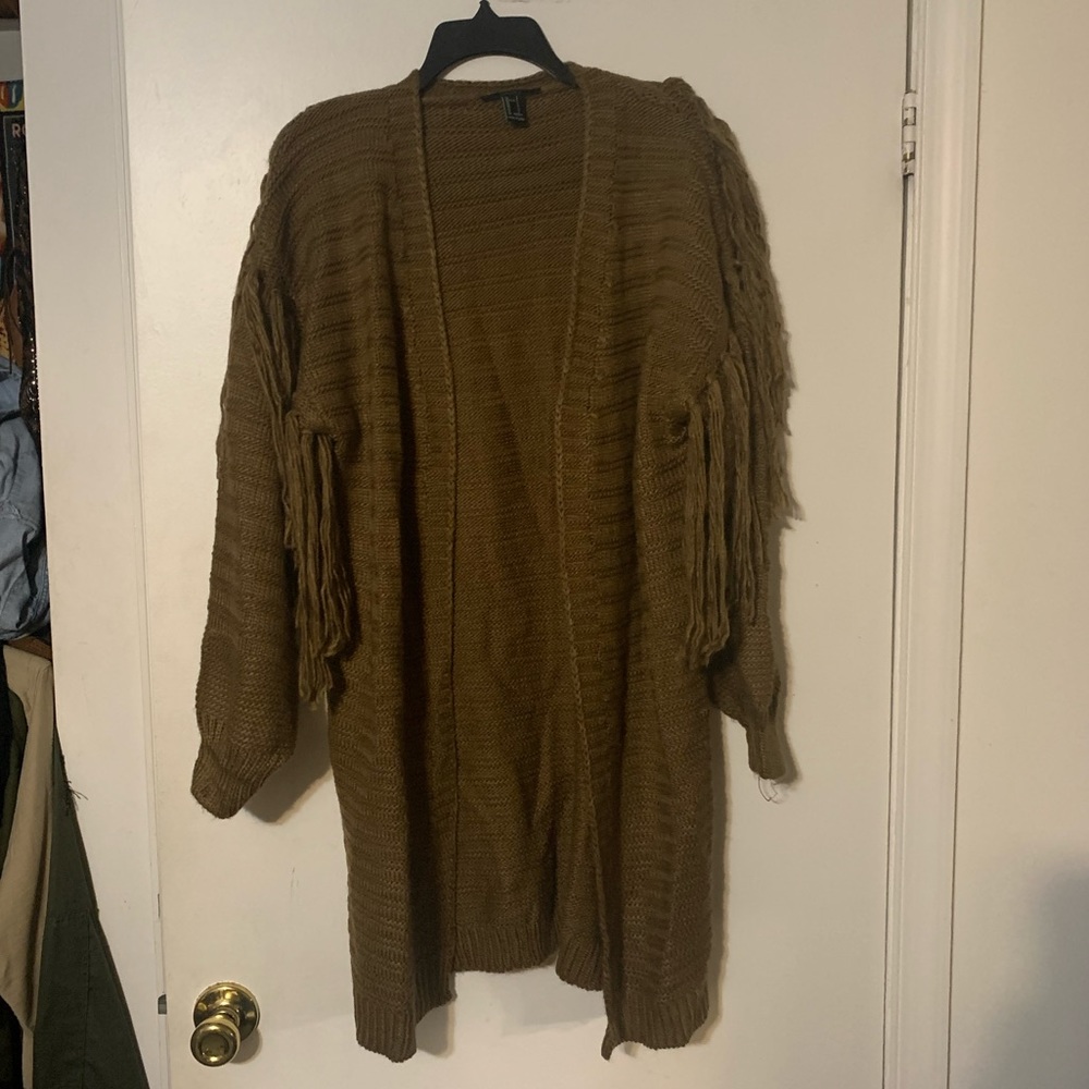 ⭐️Forever 21 Fringe Balloon Sleeve Cardigan Sweater S